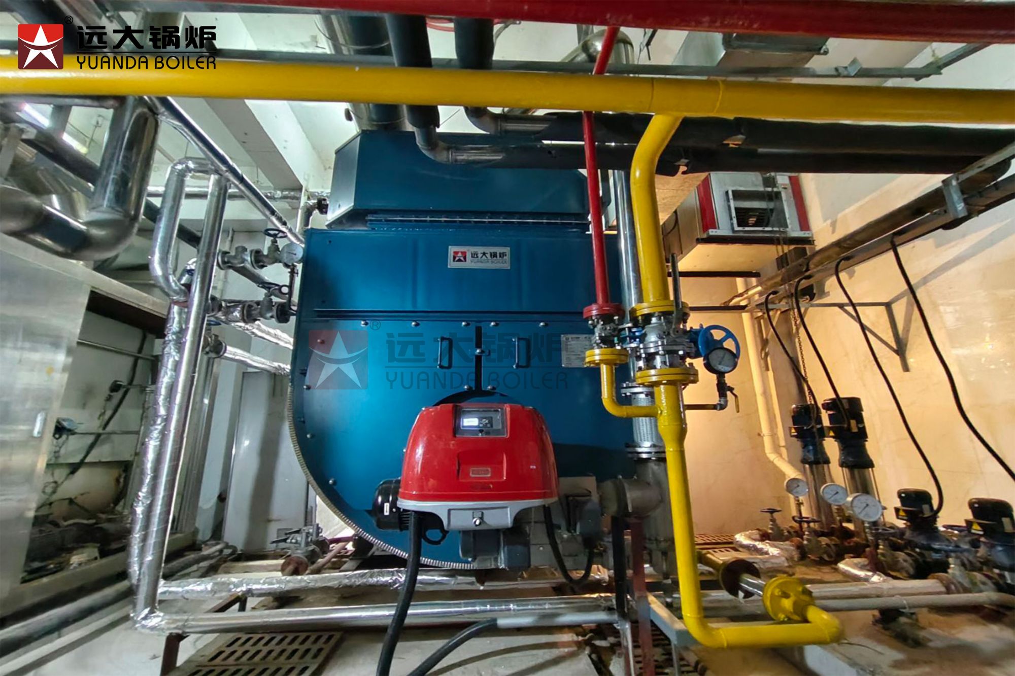 安徽阜陽某酒店WNS2-1.25-Q（LN）燃氣冷凝蒸汽鍋爐